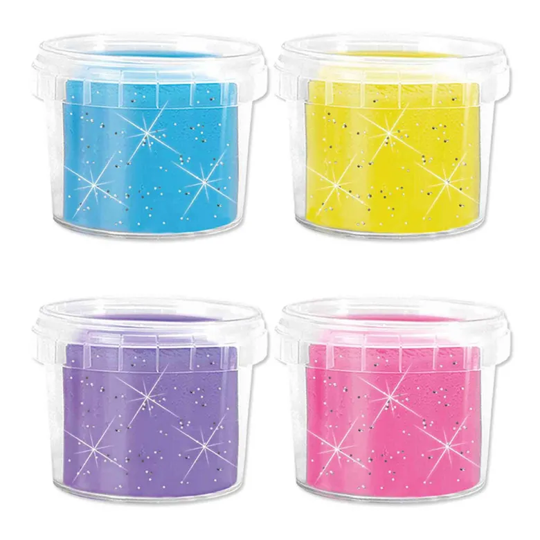 SES Creative Modeling Clay, Silky-Soft Glitter 4x90g