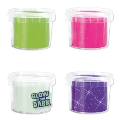 SES Creative Modeling Dough, Silky Soft Glow-in-the-Dark 4x90g