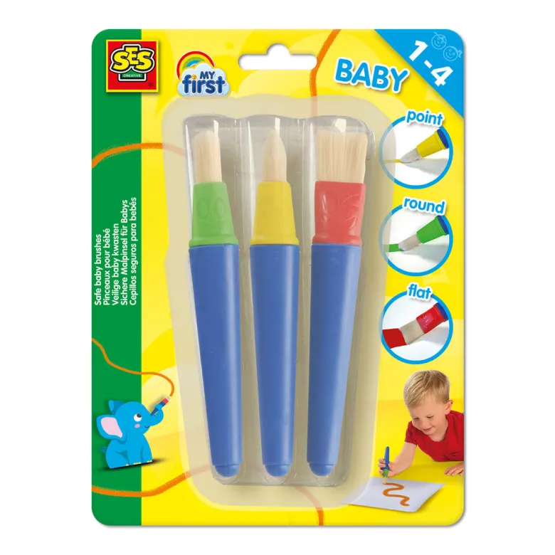 SES Creative, My First - 3 Children's Paintbrushes
