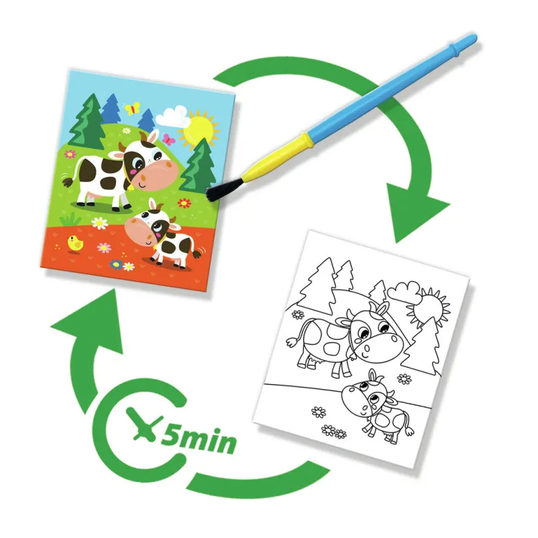 SES Creative, Paint with Water - Farm Coloring Book