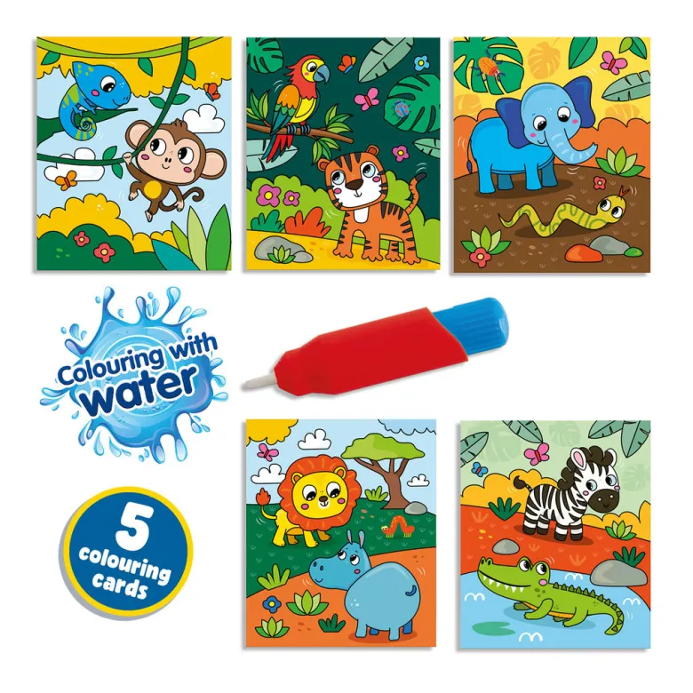 SES Creative, Paint with Water - Safari Coloring Book