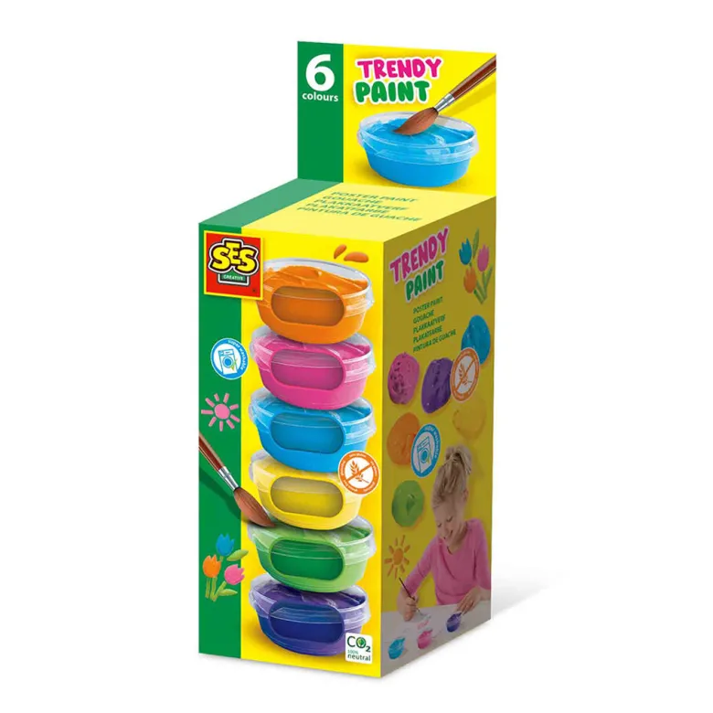 SES Creative Poster Paint, Trendy 6x45ml