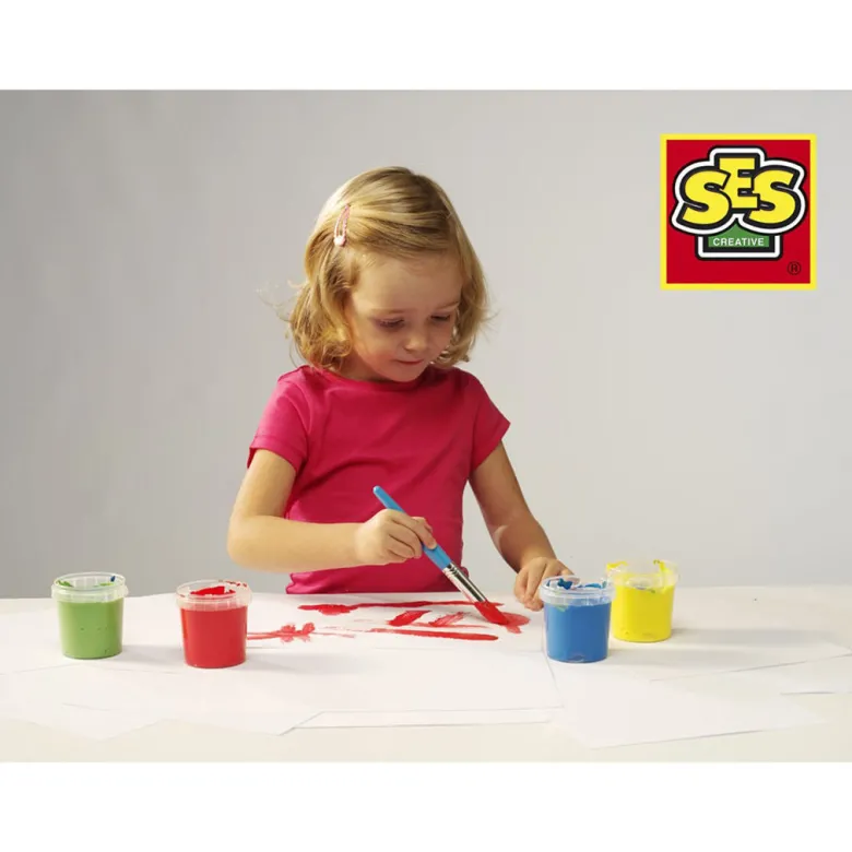 SES Creative Poster Paints, Multicolor Set of 6 x 45 ml