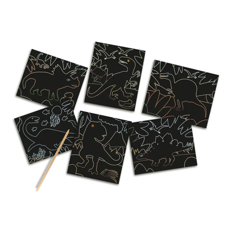 SES Creative Scratch Cards, Glow-in-the-Dark Dinosaurs