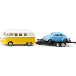 Siku Toy Car, VW T1 with Trailer and VW Beetle - 6.1 x 25 cm