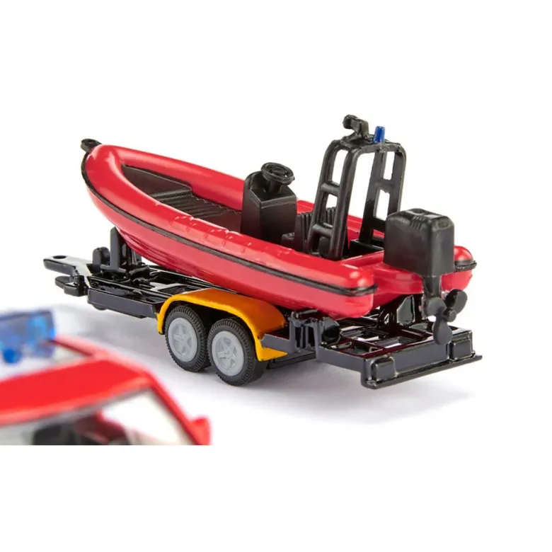 Siku Toy Model, Land Rover Defender with Rescue Boat