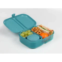 Sistema Bento Cube To Go Lunch Box with 5 Compartments and a Container - Teal Stone