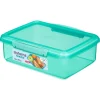 Sistema Coloured Lunch Box with 1 Compartment, 2L - Teal