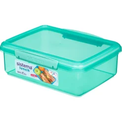Sistema Coloured Lunch Box with 1 Compartment, 2L - Teal