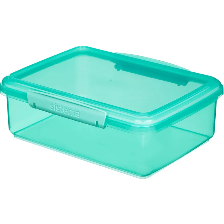 Sistema Coloured Lunch Box with 1 Compartment, 2L - Teal