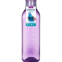 Sistema Drinking Bottle, Square Design, 1 L - Misty Purple