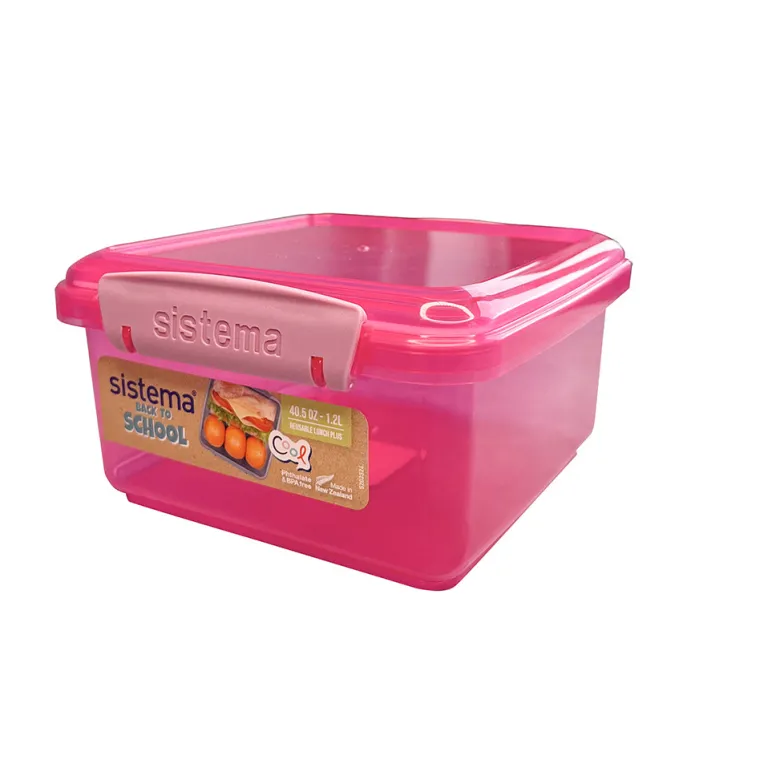 Sistema Lunch Plus Lunch Box with 1 Compartment, 1.2L - Pink