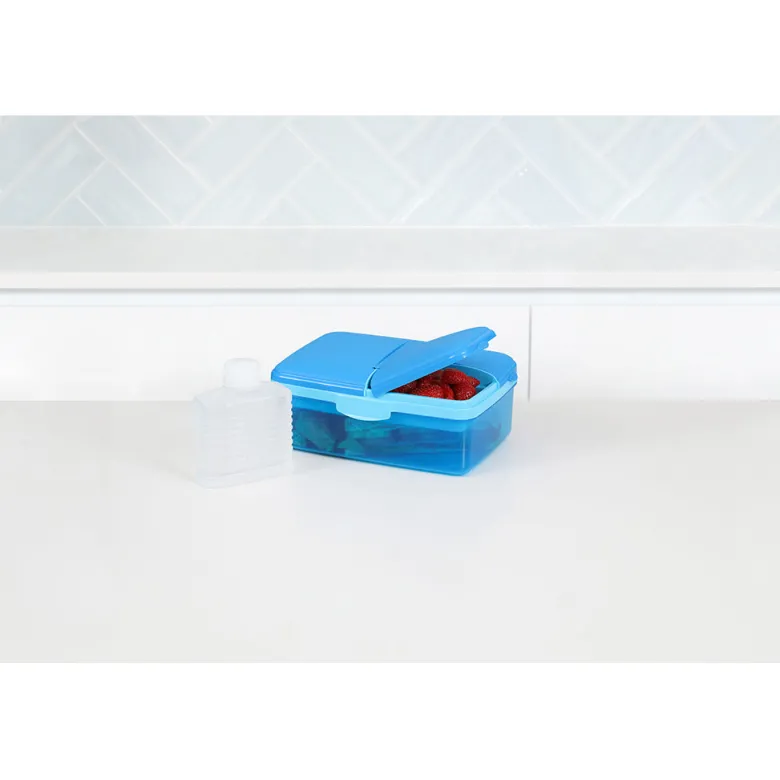 Sistema Lunchbox and Water Bottle Set, Slimline Quaddie 1.5 L - Blue