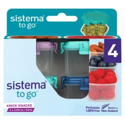 Sistema Mini Snack Containers to Go, Knick Knack 62ml - 4-pack