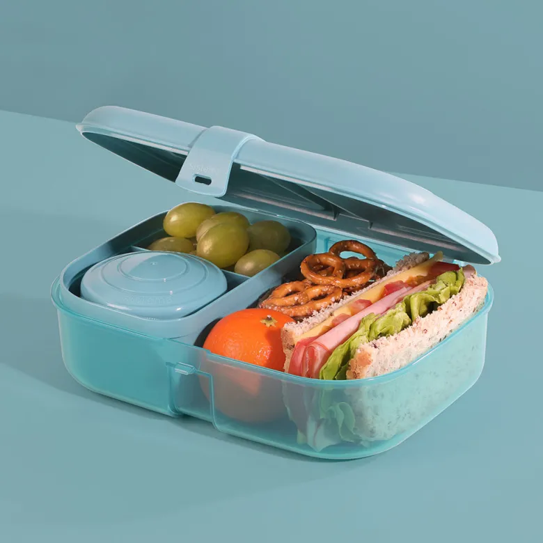 Sistema Ribbon Lunch To Go Lunch Box, 1.1 L - Teal Stone