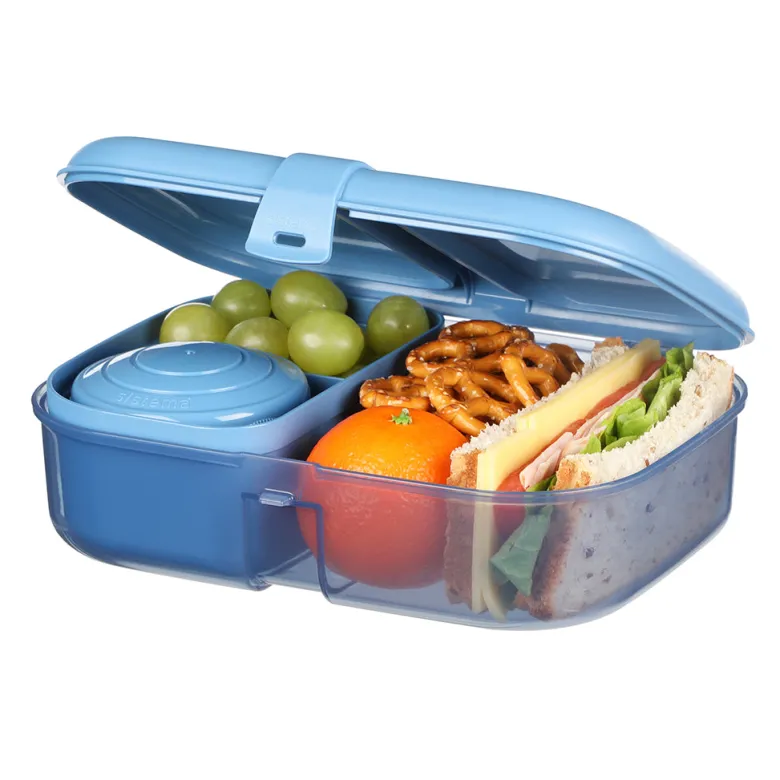 Sistema Ribbon Lunch To Go Food Container, 1.1 L - Mountain Blue