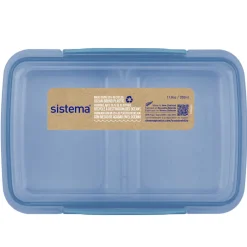 Sistema Small Split To Go Lunchbox with 2 Compartments, Mountain Blue