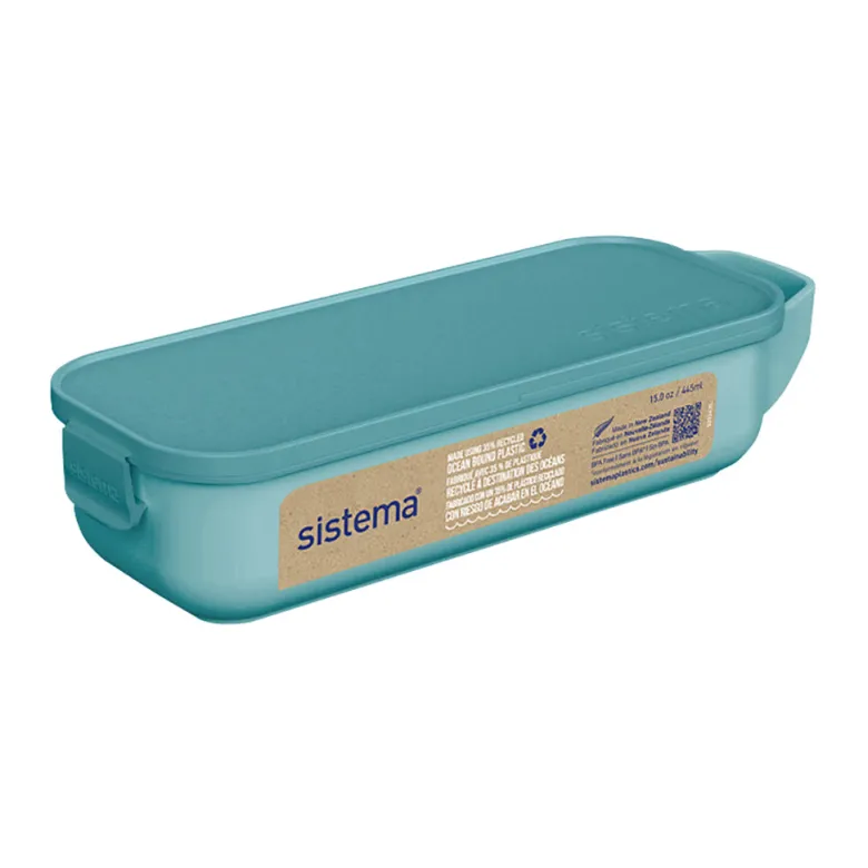 Sistema Snack and Slide Food Box, 430 ml – Teal Stone