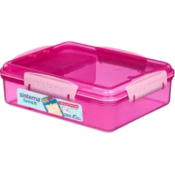 Sistema Snack Attack Duo Lunch Container 975 ml, Pink