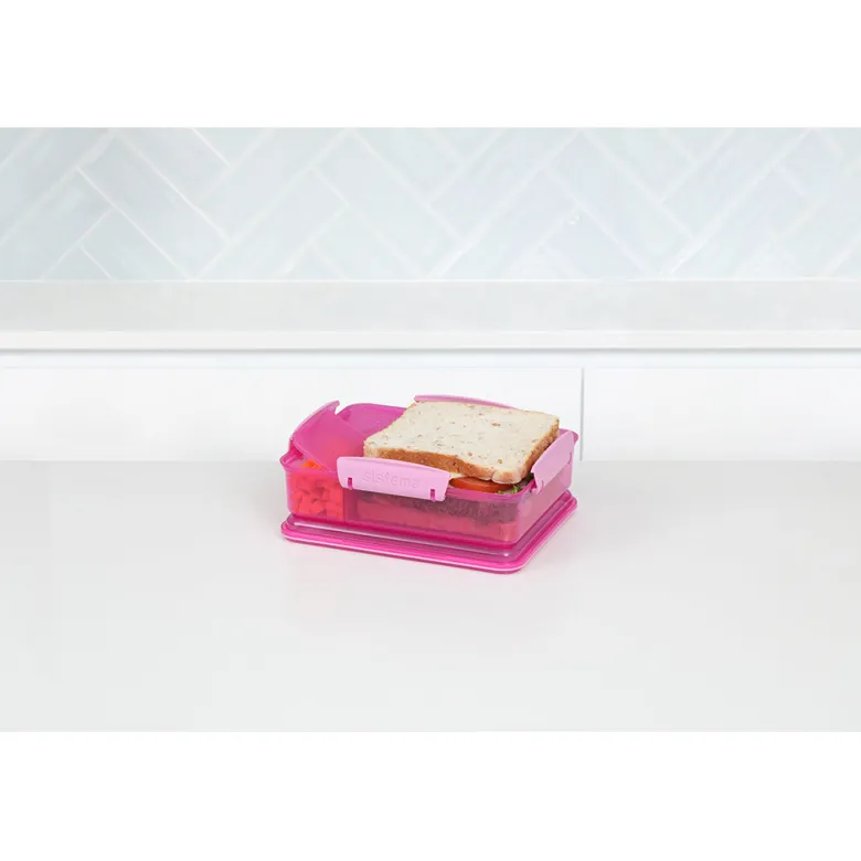 Sistema Snack Attack Duo Lunch Container 975 ml, Pink