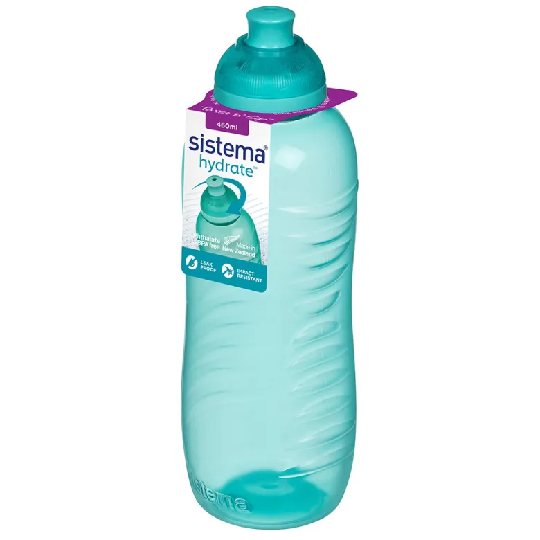 Sistema Water Bottle, Twist 'N' Sip 460 ml - Minty Teal