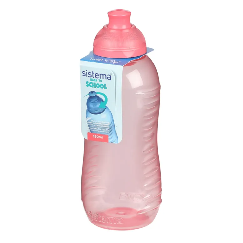 Sistema Water Bottle, Twist 'N' Sip 330 ml - Pink Punch