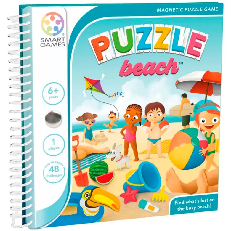 SmartGames Magnetic Travel Game, Puzzle Beach