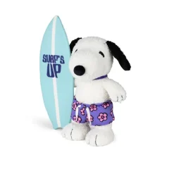 Snoopy Plush with Surfboard, 22 cm