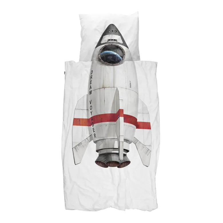 Snurk Adult Bedding, Organic - Moon Rocket