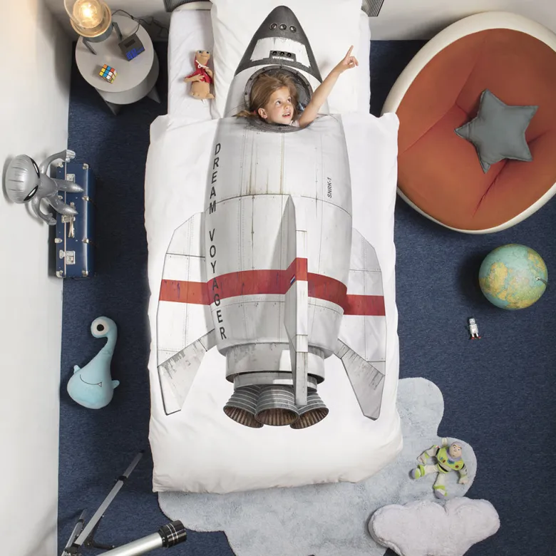 Snurk Adult Bedding, Organic - Moon Rocket