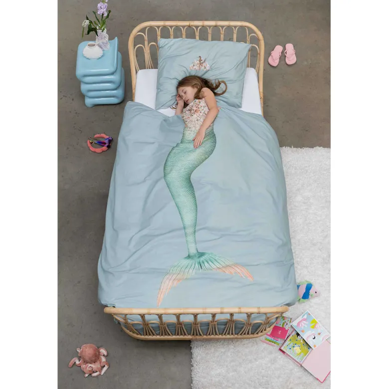 Snurk Adult Bedding, Organic - Mermaid Aqua