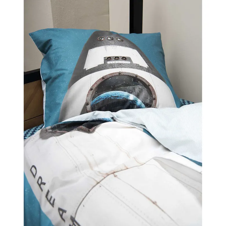 Snurk Adult Bedding, Organic - Rocket Smokey Blue