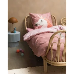 Snurk Adult Bedding, Organic - Unicorn Dusty Pink