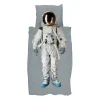 Snurk Organic Adult Bedding - Astronaut Grey Space