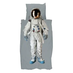 Snurk Organic Adult Bedding - Astronaut Grey Space