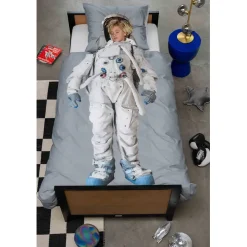 Snurk Organic Adult Bedding - Astronaut Grey Space