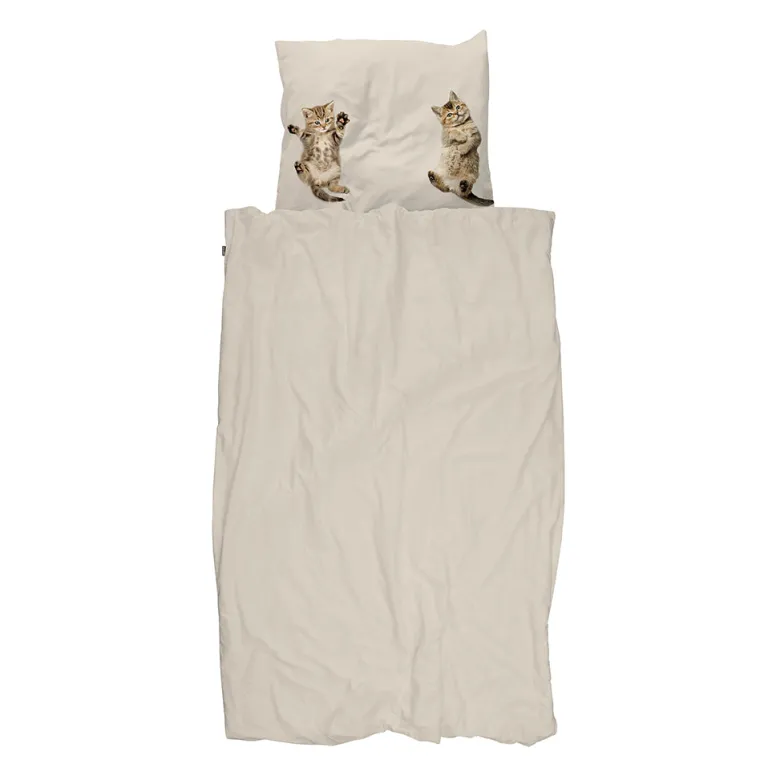 Snurk Organic Adult Bedding - Kitten Friends
