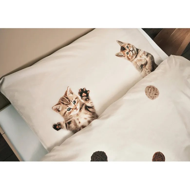 Snurk Organic Adult Bedding - Kitten Friends
