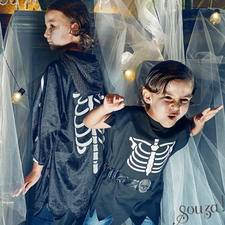 Souza Casper Cape with Bone Print, Size 3-10 Years