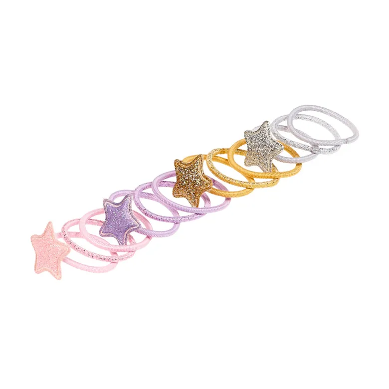 Souza Hair Ties, Lisanna Star - Set of 12 Thin Pieces