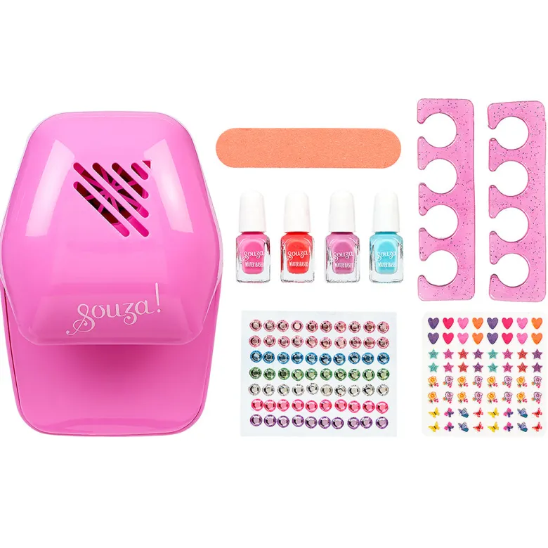 Souza Nail Set with Dryer and Nail Polishes