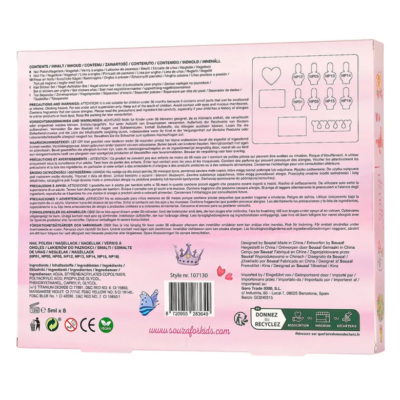 Souza Princess Nail Set for Children