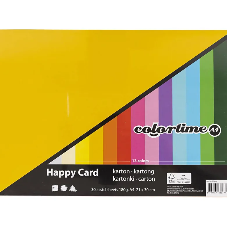 Spring Cardstock, A4 - Assorted Colors