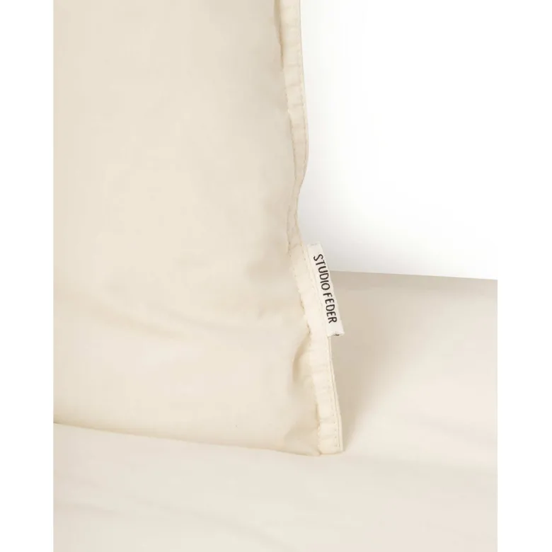 Studio Feder Adult Bedding, Organic - Percale Ivory XL