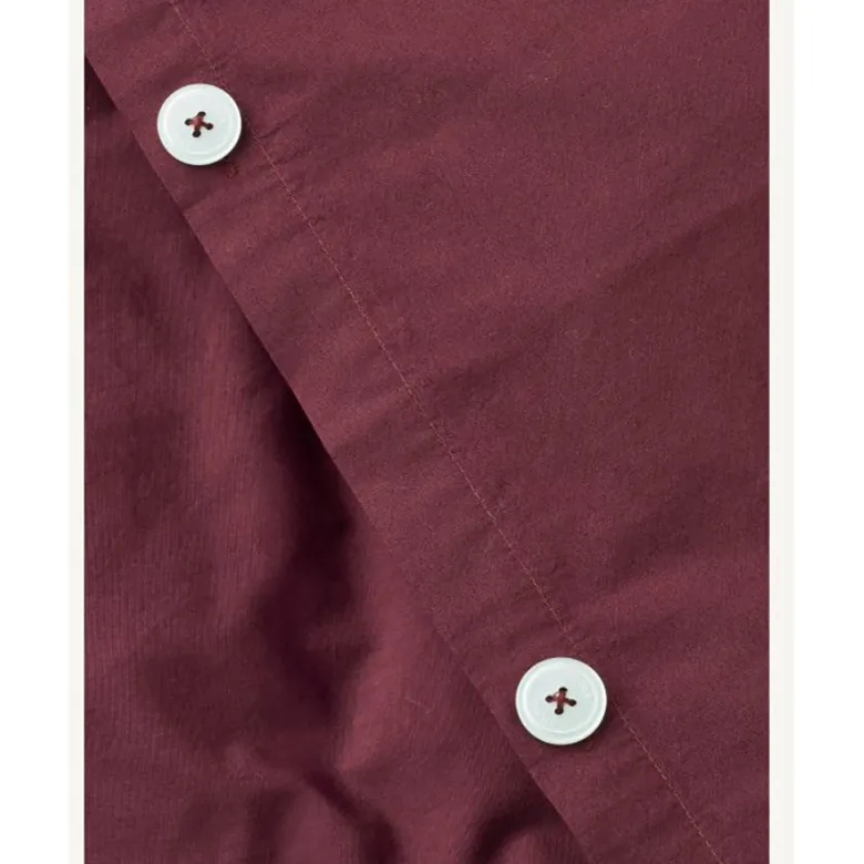 Studio Feder Adult Bedding, Organic Percale - Burgundy