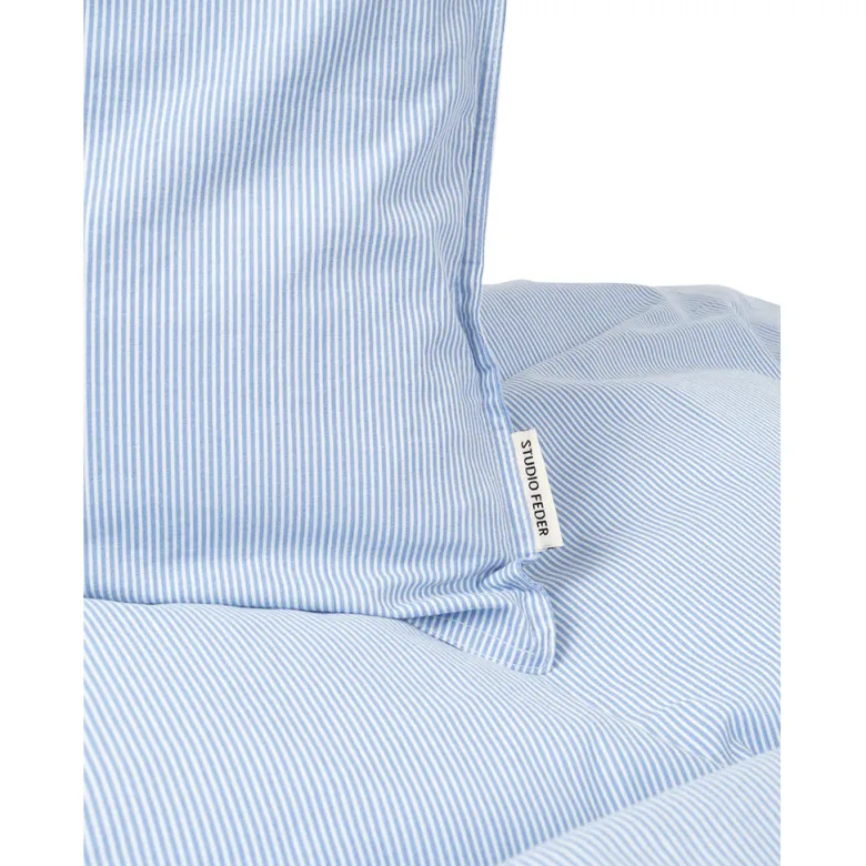 Studio Feder Baby Bed Linen, Organic Percale – Milk Stripe
