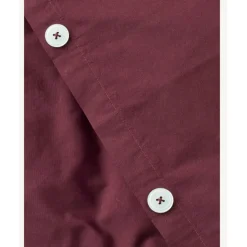 Studio Feder Junior Bedding Set, Organic Percale – Burgundy
