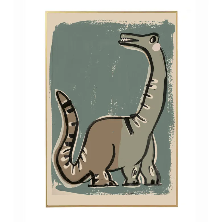 Studio Loco Children's Poster, Dino Green - 50 x 70 cm