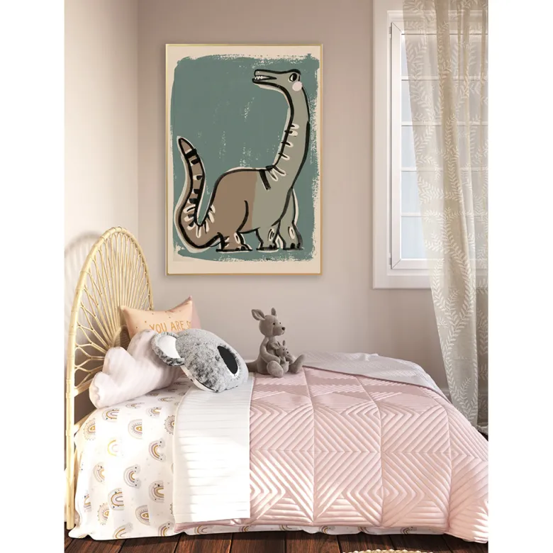 Studio Loco Children's Poster, Dino Green - 50 x 70 cm