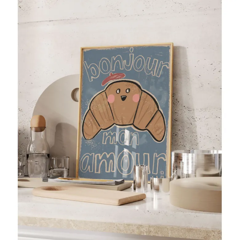 Studio Loco Children's Poster, Croissant - Various Sizes